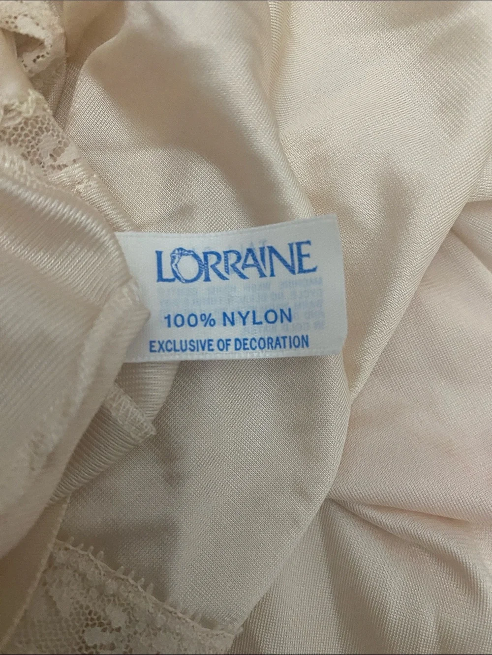 Vintage Lorraine Slip Nightdress in Pale Pink - Size 34 Tall